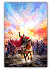 Asgard Attack Vikings on horses army Art Painting