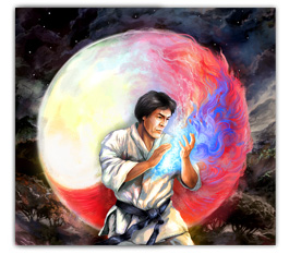Enshin Karate Kaikan Joko Ninomiya Kancho Art Portrait Painting for dojo