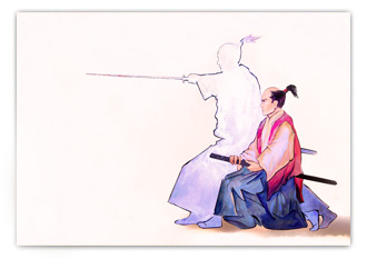 Iaido samurai sword Art Painting