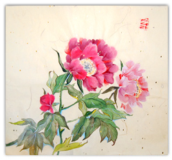 Peony Japanese Chinese Art Painting