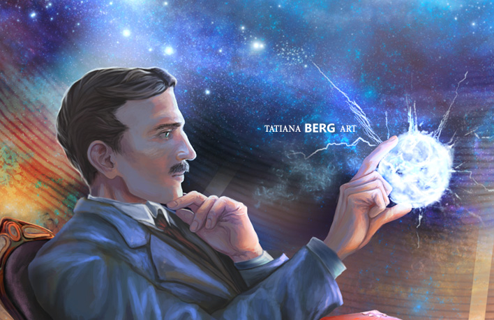 nikola tesla art