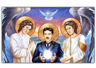 Saint Nikola Tesla Art Painting