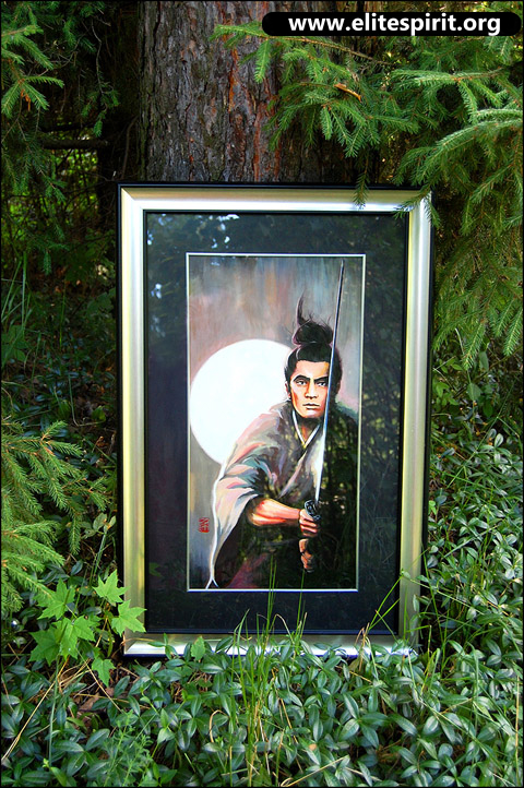 samurai sword acrylics art painting