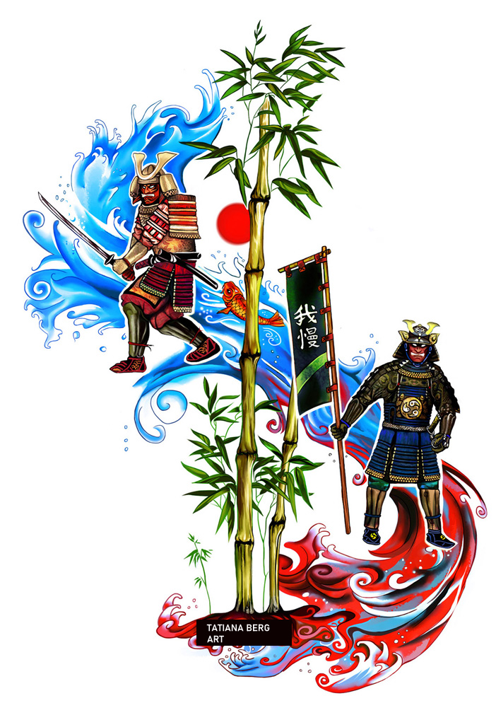 Samurai guards Art