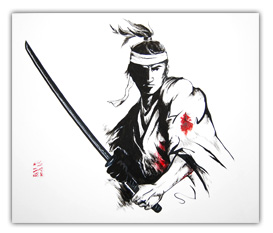 Samurai Katana Art Painting