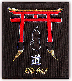 torii japanese style shinto samurai embroidered patch