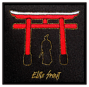 torii japanese style  shinto samurai embroidered patch