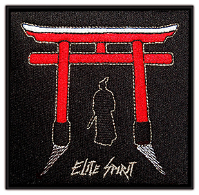 torii japanese style shinto samurai embroidered patch