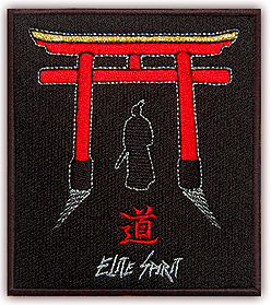 torii japanese style  shinto samurai embroidered patch