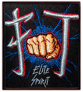 3d Embroidered patch, Karate, Fist, Utsu, Strike, Martial Arts for clothes karategi