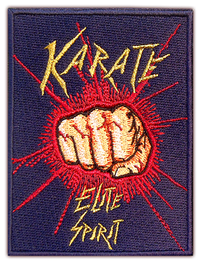 Embroidered patch, Karate, Fist, Utsu, Strike, Martial Arts for clothes karategi